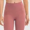 L-30 kvinnor yoga leggings höga midja sportbyxor gym kläder springa fitness träning elastisk träning full längd tights