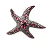 Spille, Spille Chic Vintage Micro Pave CZ Dancing Black Starfish Spilla Marquise Cut Pink Stone Deco Statement Sea Star Pin Women Beach Jewe