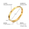 Titanium Steel Zircon Heart Armband Bangles For Women Gold Color Plating Simple Zirconia Circular Armband Smyckespresent Bangle Bangle