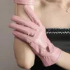 Gants sans doigts Hirigin 2021 cuir écran tactile doux chaud hiver femmes SMS actif pour SmartPhone