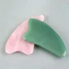 Rosa Quartzo Gua Sha Board V Shaper Raspador Cuidado Cuidado Massagem Ferramenta Natural Jade Aventurine Raspando Pedra Spa Body Beauty Beauty Health