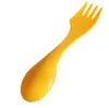 3 in 1 plastic bestek lepel vorkmes bestek set camping gebruiksvoorwerpen spork servies sets-plastic reizen gadget platteware-tool RRA10411