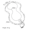 Hip Hop Multi Layers chaîne collier avec serrure femmes hommes punk rock cadenas pendentif collier Goth bijoux pour cadeau