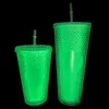 24oz plast durian diamant strålande gudinna tumbler 710ml kaffekopp sommar semester kallt vatten rånar koppar med halm dubbel lager acceptera anpassad logotyp wllly1063