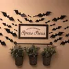 12pcs Halloween Decor 3D Bat PVC Removable stickers for Home Party Kids Room Living Wall Decals Supplies Y0730