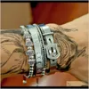 Bracelets de mariage bijoux4pcs / set hommes titanium acier bracelet numérique romain manteau boucle de boucle en rond