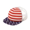 親子野球キャップアメリカの国旗独立記念日パターンピーク帽子通気性メッシュサンハットアンチスイートフォアキャップアンチ紫外線調整可能夏の帽子wmq831