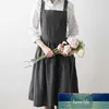 Nordic Women Lady Skirt Style Samla midja Söt klänning Restaurang Kaffebutik Hem Kök För Matlagning Bomull Förkläde 3 Färg Förkläden Fabrikspris Expert Design