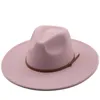 Klassieke Brede Rand Porkpie Fedora Hoed Camel Zwart Mannen Vrouwen Samenpersbare Winter cap Derby Bruiloft Kerk Jazz Hoeden a2