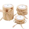 Clephan Wooden Candlestick Mini roślina Flowerpot Table Candle Dekoracja Uchwyt Sukulent Kwiat Pot w Walentynki Ozdoba ślubna BH5235 TYJ