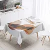 Rektangulär dukduk Nordisk dekorkonst Anti-Stain Dining Table Cloth Vattentät oljekåpa För Party Decoration Kök 210724