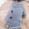 Vêtements pour chiens Automne Hiver Modèles Tricotés Manteau de coton de laine Chaud pour chat Petit Moyen Animaux Bulldog Chihuahua Veste Accessoires 211013