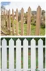 Fencing, Trellis & Gates ZL0460 100*40*60cm Carbonized Anti-corrosion Wood Inserted Wooden Fence Outdoor Courtyard Solid Woods Fences Flower Bed Decoration Garden