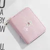 Multifuncation Small Zipper Short Cartoon Bear Printting Coin Mini Ladies Wallet Girl Card Purse