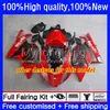 Motocyklowe Łamiukiwanie dla Aprilia RSV 1000 R 1000R RSV1000R Mille RV60 Cowing 9NO.0 RSV-1000 RSV1000 R RR 03 04 05 06 RSV1000RR 2003 2004 2005 2006 Zestaw do ciała czerwony srebrzysta