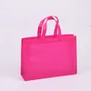 Bolsas de compras não tecidas do armazenamento portátil Bolsa de compras de mão Reusável Grande Takeaway Bolsa de Presente de Bolsa