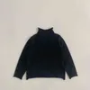 MILANCEL Autunno Abbigliamento per bambini Pullover Manica lunga Collo alto Maglione con base elasticizzata in maglia solida 211201