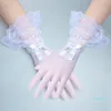 Fünf-Finger-Handschuhe, 1 Paar, verkauft, modisch, elegant, weiß oder schwarz, Spitze, Finger, kurzes Zubehör, Handgelenklänge