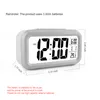 Smart Mute Väckarklocka LCD Smart Temperatur Söt Ljuskänslig säng vid sängen Digitala väckarklockor Snooze Nightlight Kalender WH0046