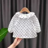 Blouse voor meisjes stip kindershirt voor meisjes lente herfst blouse kinderen voor meisjes casual stijl meisjes kleding 210412