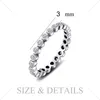 Cluster Rings JPalace Cubic Zirconia Ring 925 Sterling Silver For Women Stackable Eternity Band Jewelry Fine