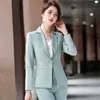 Elegant temperament Casual Professional Women's Pants Suit Two-Piece Fashion Slim Office Lady Jacket Hög kvalitet Casual 210527