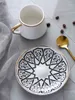 Nordic Luxury White Ceramic and Saucer Modern Design Afternoon Tea Turkish Set Travel Coffee Cup