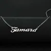 Gold Silver Color Personalized Custom Name Pendant Necklace Customized Cursive Nameplate Necklace Women Handmade Birthday Gift fashion