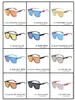 12 Colors Summer Men Fashion Solglasögon Motorcykelskådespelarna Kvinnor Dazzle Color Cycling Sports Outdoor Wind Sun Glasses Big Frame6695853