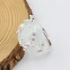 Bröllopsringar Vintage Ring Ladies Elegant Silver Plum Blossom Flower White Fire Opal Crystal Tree Women Engagement Jewelry Edwi22