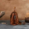 Petit sac carré de luxe en cuir véritable femme sac à main première couche sacs à main en peau de vache 2021 tendance Style rétro sacs à bandoulière