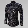 Men's long sleeve fashion printed casual shirts tops for men small medium large plus size 2xl 3xl clothing blouse