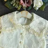 Girl Dress Fashion Long-Sleeved Lapel Princess Skirt Children's Lace Party Baby Child Spring And Autumn Clothing 210515