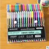 Highlighters 48Color Art Set Highlighter Gel Pen Refills Metallic Pastell Glitter Sketch Drawing Color School Stationery Marker Presenter
