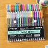 Evidenziatori 48color Art Set Highlighter Gel Pen Ricariche Metallico Pastello Glitter Schizzo Disegno Colore Scuola Cancelleria Pennarello Regali