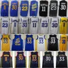 남자 농구 제임스 wiseman jersey 33 klay 11 톰슨 Draymond 그린 23 스티븐 카레 30 모든 스티치 팀 검은 해군 파란색 흰색 노란색 스포츠 팬 최고 품질