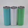 USA Stocks Glow Tumblers sublimering 20oz rak mager tumlare med halmlock rostfritt stål dubbel vägg diy blanker smala vatten271m