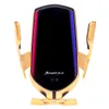 R2 10W Wireless Car Charger Automatic Clamping Fast Charging Car Phone Holder for iPhone 12 11 8 For Samsung Mobile Phone