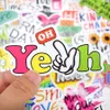 50 stks Motiverende zinnen Stickers Inspirational Quotes Sticker voor Kinderen Notebook Briefpapier Studiekamer Scrapbooking Koelkast Decals