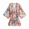 Summer Women's Dress Fashion Belt Tunic Clothing Vintage Print Feminino Vestido 210602