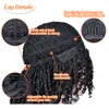 Perruque de cheveux courts Dreadlock bouclés synthétiques doux Faux Locs perruques avec frange pour les femmes noires Ombre Crochet torsion perruques de cheveux Anniviafactory direct