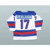 CEUF #17 JACK O'CALLAHAN 1980 MIRAGLE ON GELE HOCKEY JERSEY Mens 100% costure