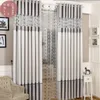 European Roman Sheer Luxury Bird Nest Spliced Curtain Linen for Living Room Kitchen Bedroom 210712