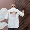 2021 Serin T Gömlek Rahat Hip Hop T-shirt Erkek Anime Yaz Üst Tees Yarım Kollu Luffy Tshirt Streetwear Komik Erkek Rahat Tees G1222