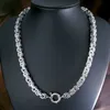 Collier homme bijoux cadeau acier inoxydable 316L ton argent largeur 7mm largeur de chaîne