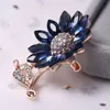 Szpilki, Broszki Crystal Blue Diamond Broszka Atrament Stopu Rose Jin Bai K Super Factory Direct Sprzedaż Sprzedaż