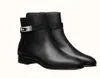 Célèbres chaussures personnalisées Paris Street Fashion Classic Femmes Neo Bottines en cuir véritable Designer à talons bas noir Marron Taille de botte 35-42
