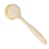 Long Handle Pot Brush Kitchen Pan Dish Bowl Washing Cleaning Tools Portable Wheat Straw Household Clean Brushes ZZE5614