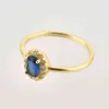 Andywen 100% 925 Sterling Silver Gold Anillo Roseton Aguamarina Blue Champagne Zircon Kvinnor Lyxiga fina Smycken Crystal Jewels