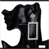 チャームジュエリードロップ配信2021誇張された四角いアクリルホローダイヤモンド女性用ファッショナブルイヤリング1MDZF